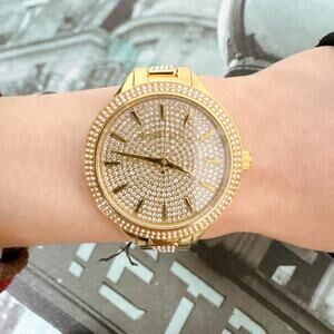 Michael Kors MK3632 Slim Runway Crystals Gold Dial Women's Watch